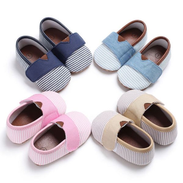 

newborn baby boys girls soft sole crib shoes anti-slip sneakers prewalker 0-18m
