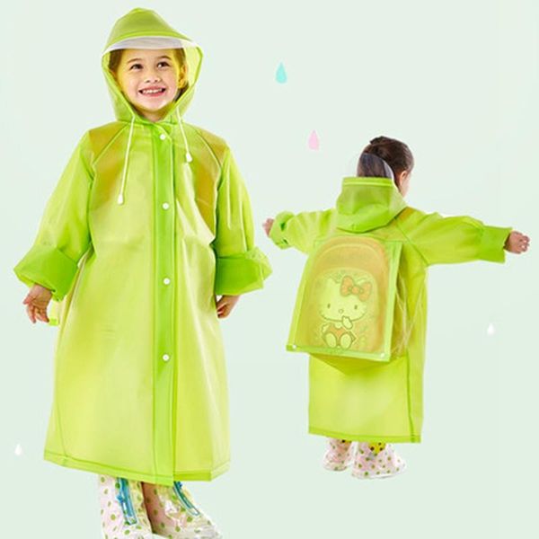 

fashion school bag hooded raincoat eva raincoats children poncho kids rainwear travel rain coat waterproof rain wear 5 colors dbc dh0737