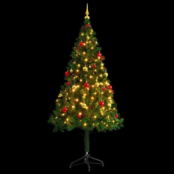 

artificial christmas tree decorated led balls 180 cm green wall stickers