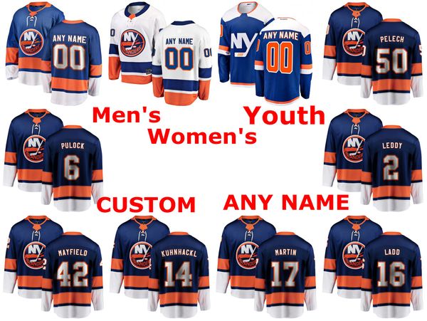 

new york islanders jerseys adam pelech jersey ryan pulock scott mayfield tom kuhnhackl nick leddy blue white hockey jerseys custom stitched, Black;red