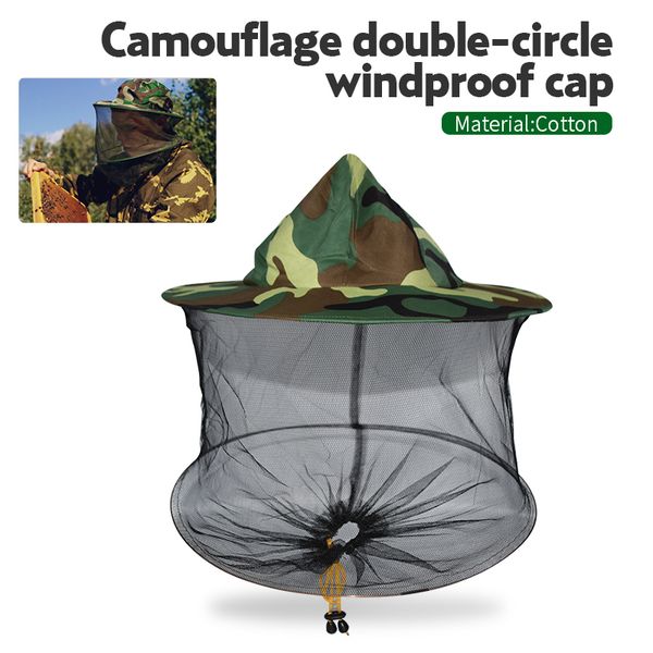 

абсолютно все черный камуфляж шляпа пчеловодство пчеловодство подходит для насекомых москитная сетка шляпа головной профилактики крышкой пче