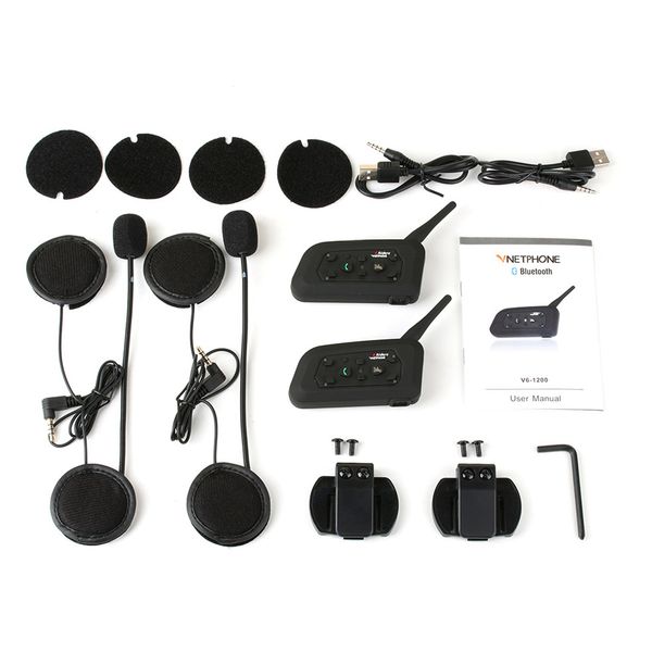 

microphone portable motorcycle helmet intercom 1200m waterproof intercom headset communication system bluetooth interphone