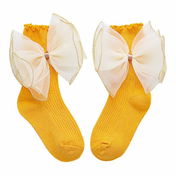 

baby princess socks organza butterfly agaric edge in cuhk children cotton socks fashion princess ankle sock, Pink;yellow