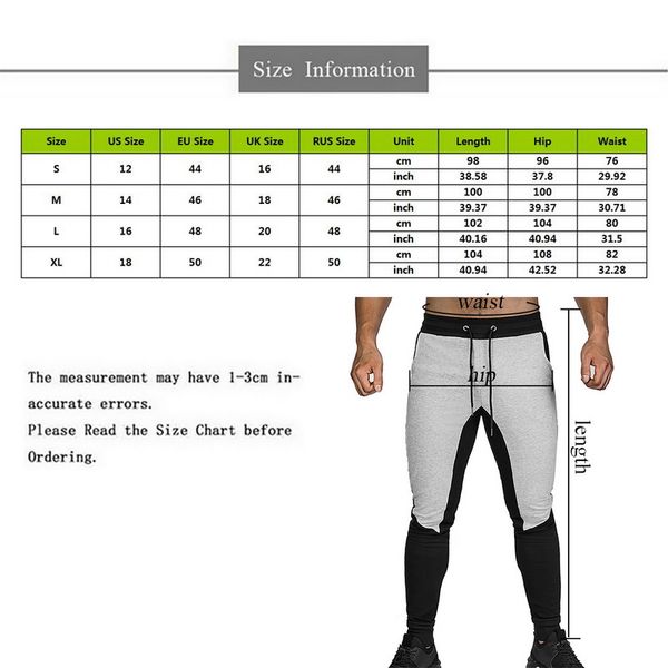 

gym fitness jogger sportwears 2020 men sweatpants mens colorblock slim fit pants athletic trackpants with drawstring, Black
