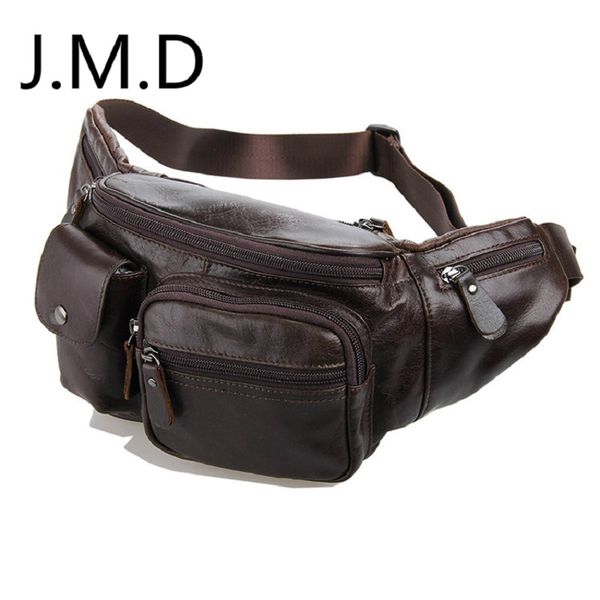 

j.m.d vintage style excellent genuine leather waist packs fanny pack purse 7210