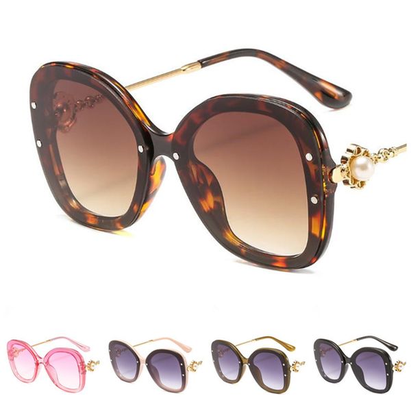 

women sunglasses pearl sun glasses goggles anti-uv spectacles oversize frame eyeglasses ornamental sun glasses a, White;black