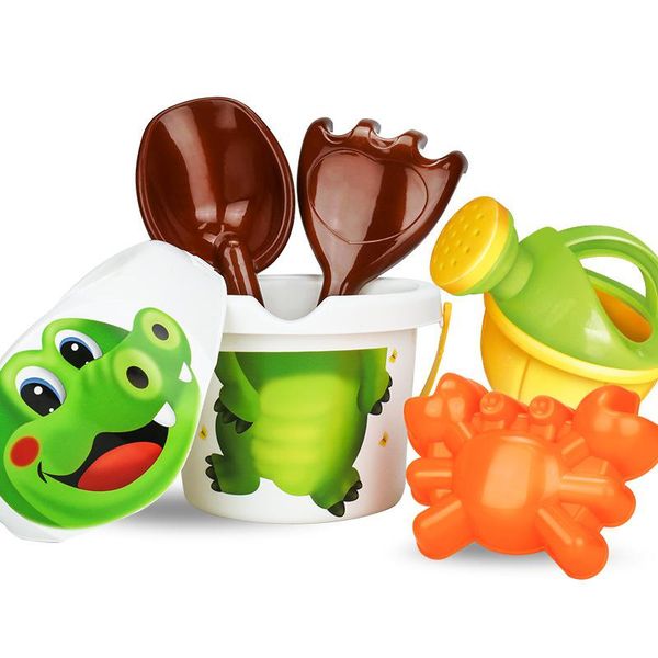 

6pcs kids simulate kettle bucket shovel beach seaside water sand play toys