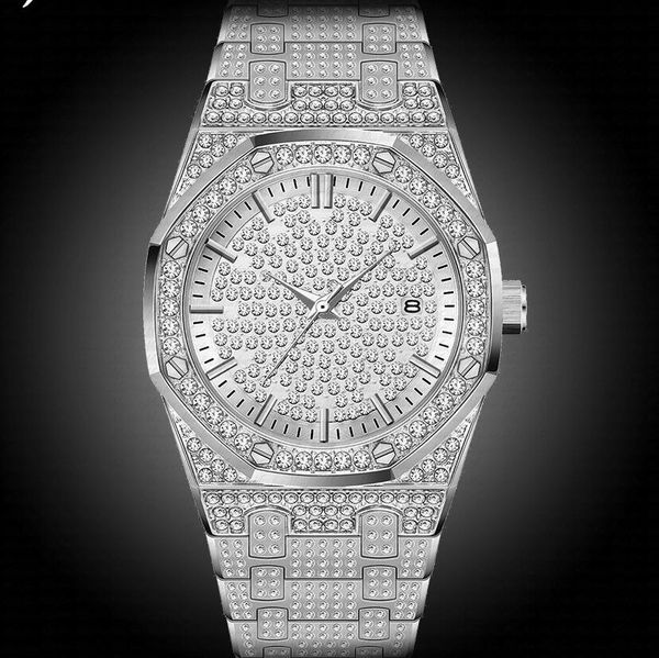 

Мужские золотые часы Марка из нержавеющей стали спортивные часы с бриллиантами д