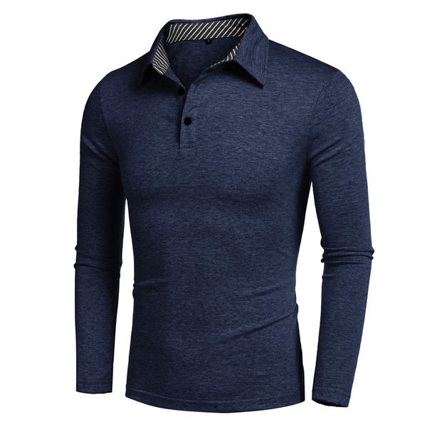 

turn-down neck long sleeve breathable cotton slim solid color shirt, White;black