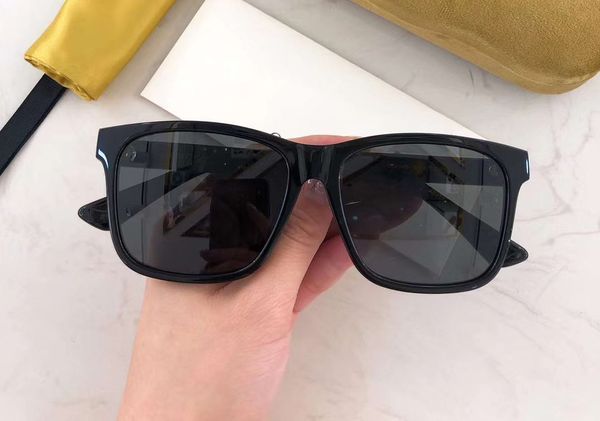 

0746 black/grey square sunglasses des lunettes de soleil mens sunglasses fashion sun glasses new with box, White;black