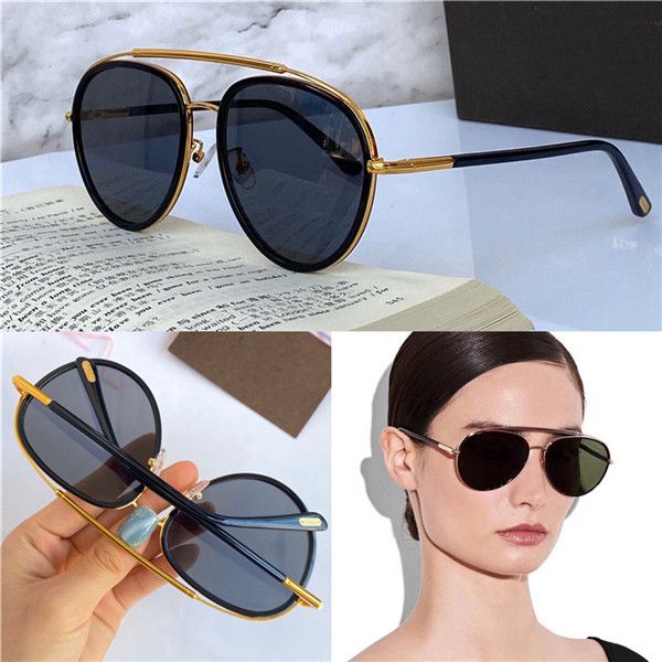 

новые модные дизайнерские солнцезащитные очки 0748 круглая рамка солнцезащитные очки fashion show design летние обрамленные простые и элеган, White;black