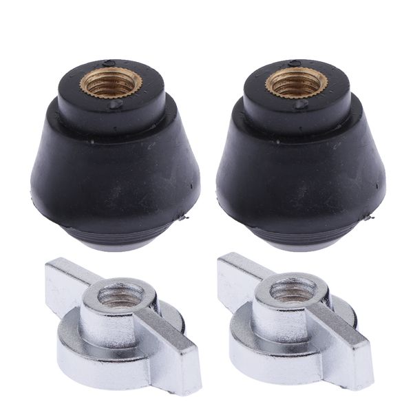 

2pcs black rubber floor tom bass drum legs feet percussion instrument parts