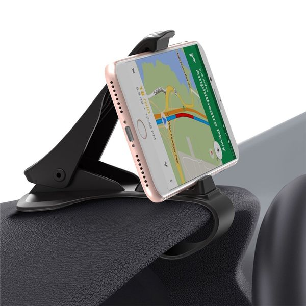 Carro HUD Dashboard Clipe Mount Holder Suporte Bracket cor preta terno para GPS e telefone móvel