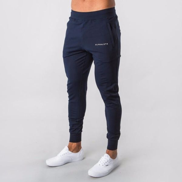 

2019 новый стиль мужские alphalete jogger sweatpants человек спортзалы тренировки фитнес хлопок брюки мужчины повседневные брюки мода тощий, Black