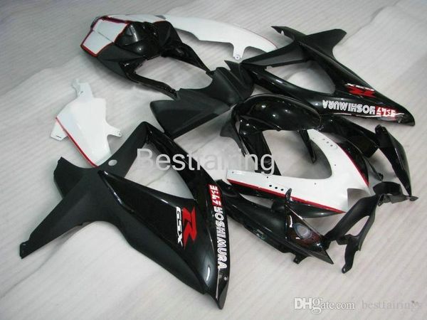 Kit carenatura OEM bianco nero per carenature SUZUKI GSXR600 GSXR750 2008 2009 2010 GSXR 600 750 08 09 10 Stampaggio ad iniezione EF55