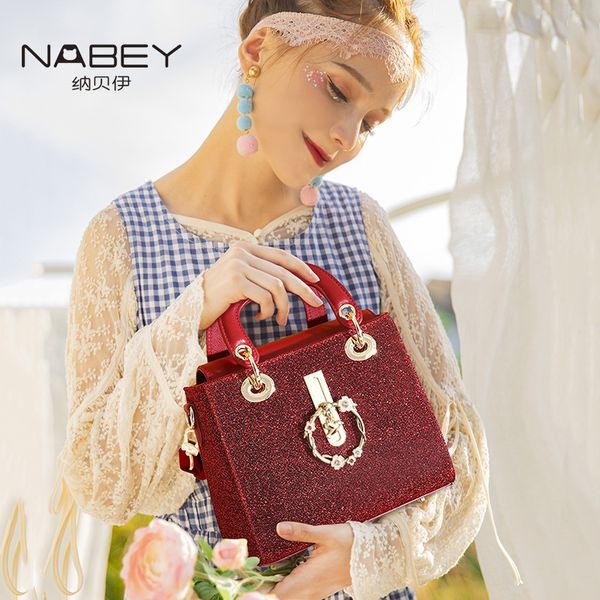 

2020 new style bag shoulder bag messenger fashion lady red banquet handbag