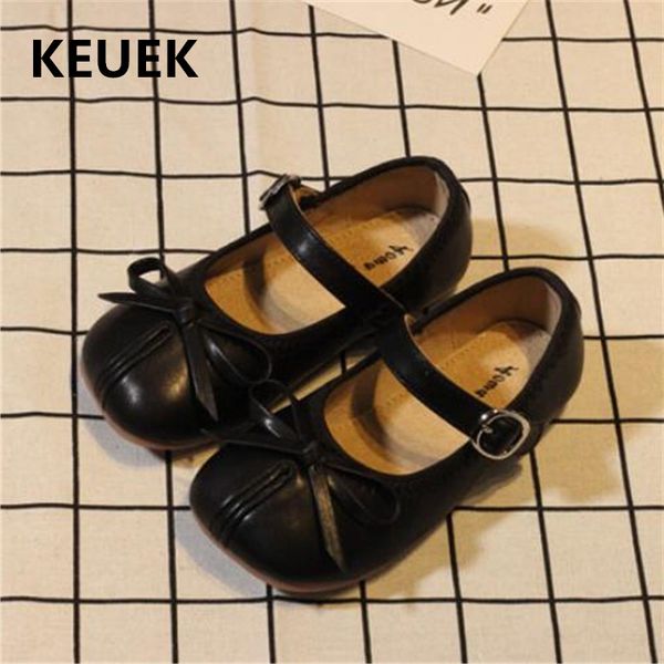 

flat shoes baby soft leather toddler comfoetable flats children girls princess dance kids student 018, Black;grey