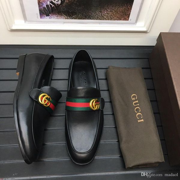 

20fw luxury italy brands men shoes 2018 new handmade men leather shoes party and wedding men dress shoes zapatos hombre, big us 6-11 yecq1, Black