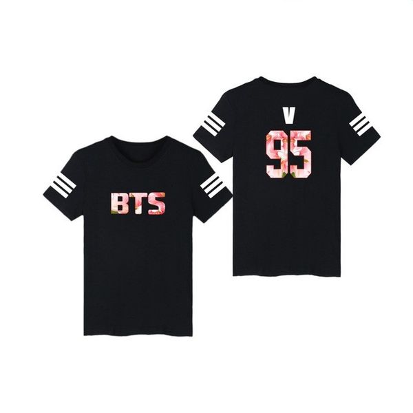 

kpop bangtan boys jung kook jhope jin jimin v suga t -shirt women's clothing tshirt tee shirt k -pop accessories female, White