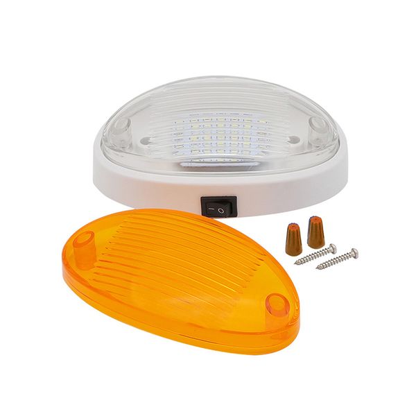 

12v caravan ceiling light 24led car ceiling dome light for trailer van yacht boat oval interior room