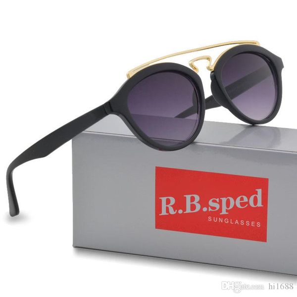 

new fashion brand designer sunglasses men women gatsby retro vintage eyewear shades round framen designer sun glasses with cases and box, White;black