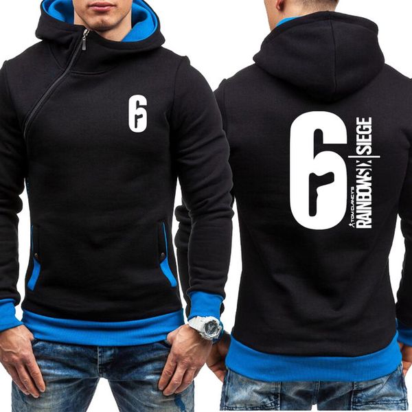 

spring autumn hoodies men rainbow six siege sweatshirt fleece wram zipper jacket hoodie hip hop harajuku male clothing h