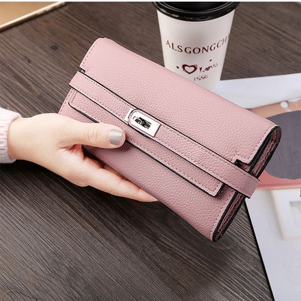

designer wallet purse 2019 new female package long wallet fashion cross lock litchi pattern ladies hand bag r356, Red;black