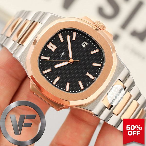 

vfactory mens watch pp 41mm automatic movement nautilus stainless steel new mechanical designer men's watches luxury fashion wristwatch, Slivery;brown