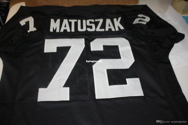 

retro john matuszak #72 custom high-end mitchell & ness jersey black stitching men's football jerseys college ncaa, Black;red