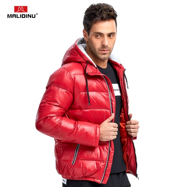 

malidinu 2019 men down jacket 70%white duck down winter coat thick warm coat brand winter jackets mens puffer jacket, Black