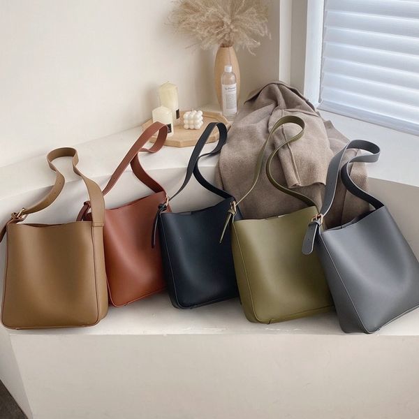 

korean fashion bucket bag ladies large capacity shoulder bag messenger handbag