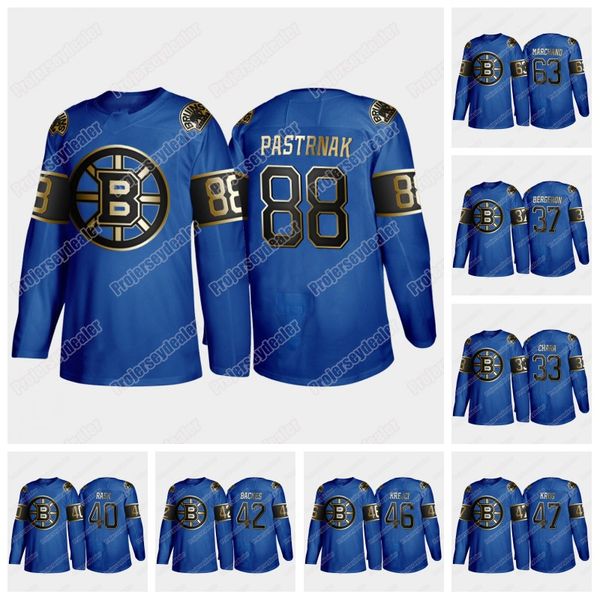 

Youth Boston Bruins 2019 Farthers Day Golden Edition Zdeno Char Brad Marchand Pastrnak Marcus Johansson Krejci Tuukka Rask Hockey Jersey
