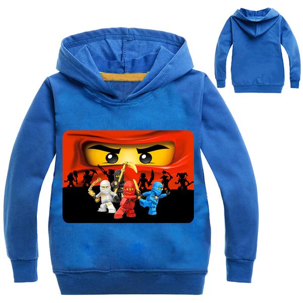 

boys outwear ninja ninjago hoodies cartoon ninjago costumes clothes t shirts children's sweatshirts for boys kids, Blue;gray
