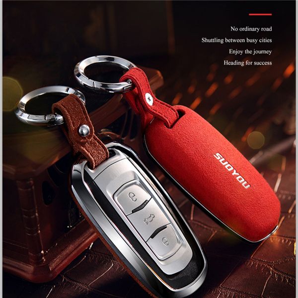 

suede zinc alloy keycase cover for geely atlas boyue nl3 emgrand x7 emgrarandx7 ex7 suv gt gc9 borui remote keychain durable