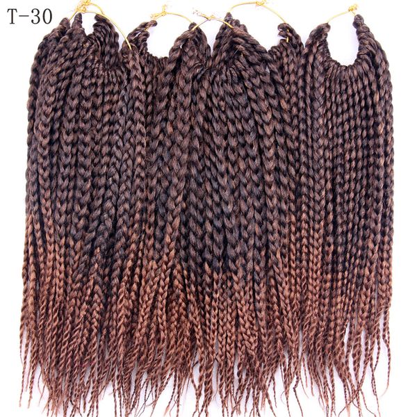 Caixa de crochê tranças resistentes a calor de trança sintética extensões de cabelo ombre roxo 3x caixa trançada cabelo tecer