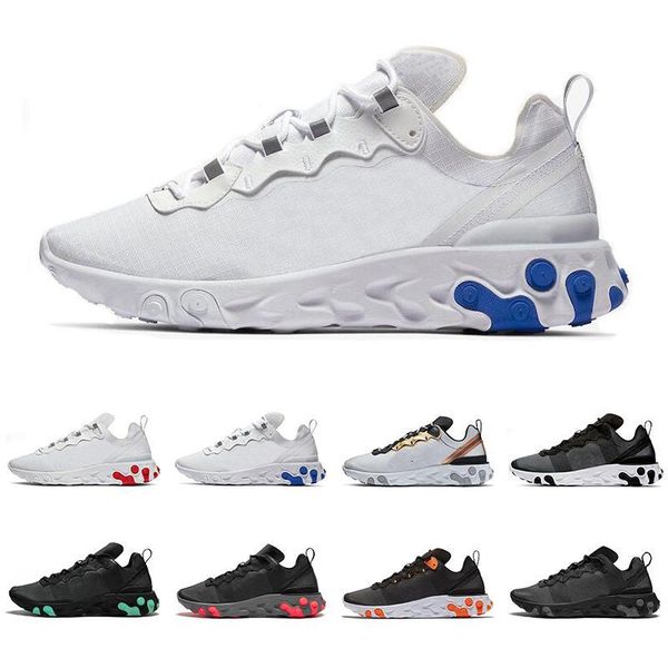 

react element 55 men women running shoes triple black white green grey royal red mens trainers fashion sports sneakers