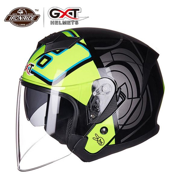 

gxt новый мотоцикл шлем мото открыть лицо шлем мотоцикл capacete мото мода езда байкер скутер двойной козырек