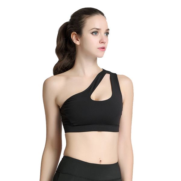 

lukitas fitness women yoga bra sports bra padded running workout gym breathable push up shockproof back solid tank, White;black
