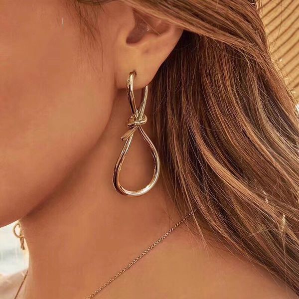 

delicate earrings temperament long exaggerated earrings eight ribbon earrings women show women's unique charm exquisite gifts for women, Silver