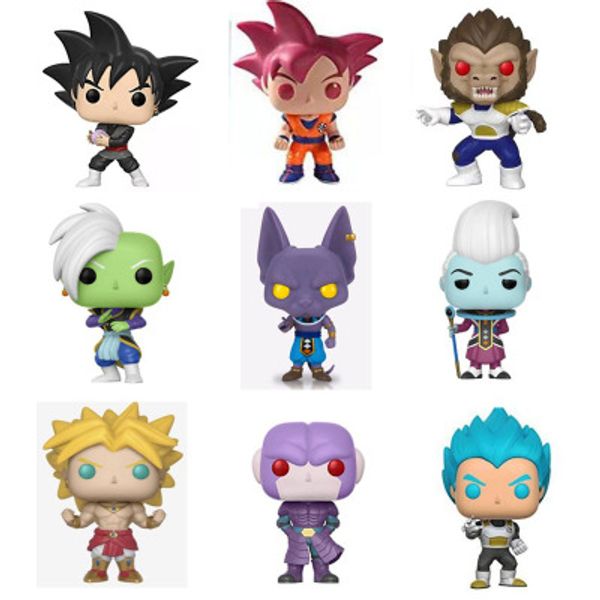 

funko pop dragon ball z toys new anime super saiya son goku vegeta iv frieza beerus pvc dolls gifts toys