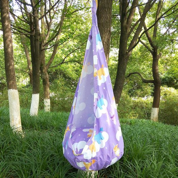 

colorful unicorn children hammock garden furniture swing chair indoor outdoor hanging seat child swing seat patio portable