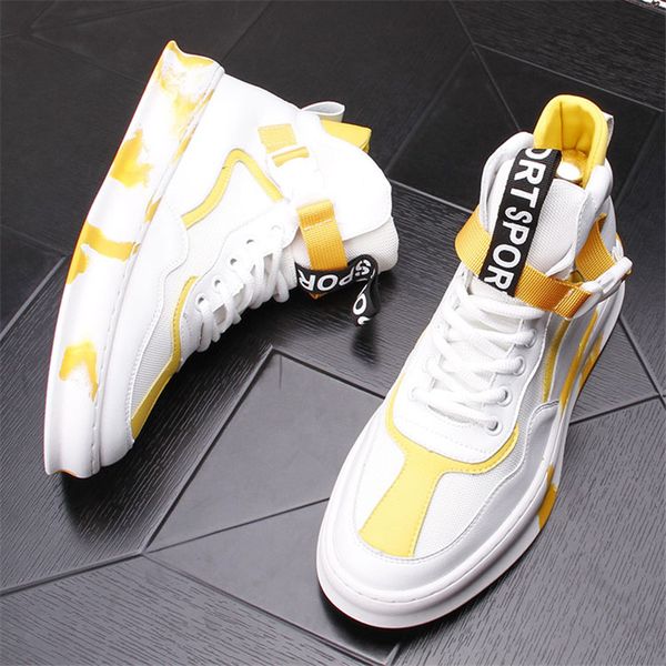 

popular thick bottom men sneakers trend outdoor men leisure shoes light breathable casual shoes 4#15/15d50, Black