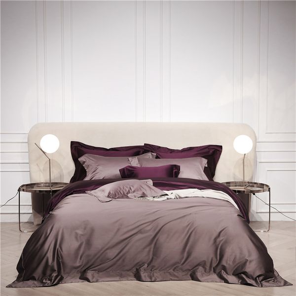 

new 1200tc egyptian cotton bedlinen bedcover purple duvet cover 4/7pcs pillowcase bedding set bed set bedsheet