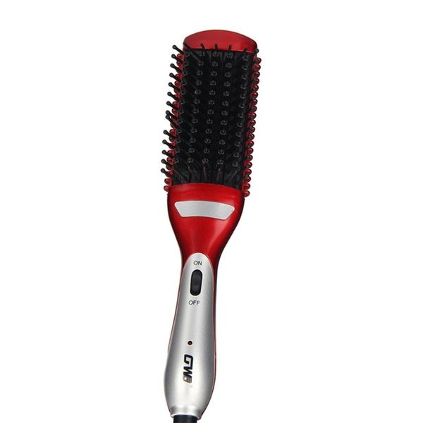 

electric hair brush professional hair straightener comb fast straightening irons anti-scald hair care styling comb, Silver