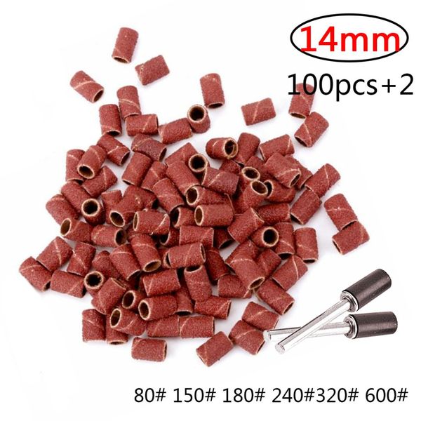 

1/2" 14mm sand paper drum sanding kit +2pcs band mandrel 1/8" shank rotary tool nail drill bits abrasive tools dremel accessorie