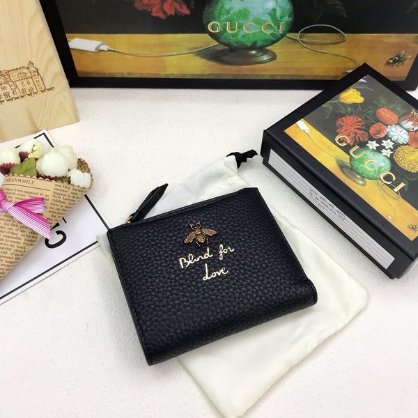 

Классический лучший короткий черный кошелек с коробкой женщины Марка натуральна