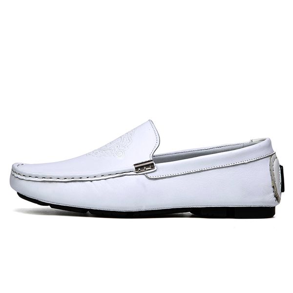 

2019 spring summer new men's loafers lazy soft flat casual shoes men breathable slip-on soft leather driving shoes moccasins, Black