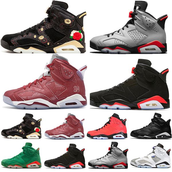 

Newest 2019 Infrared Bred VI 6 6s Mens Basketball Shoes 3M Reflective Bugs Bunny Tinker Hatfield Black Cat Flint Men Sport Sneakers Designer