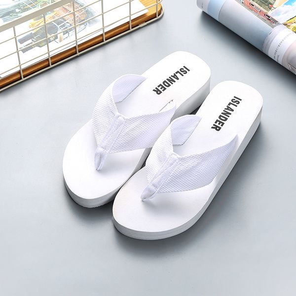 

korean version of ribbon lady slippers wear eva flip-flops for fashion prevent slippery sandals size 35-40, Black