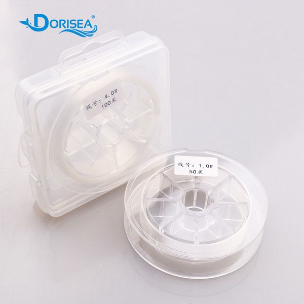 

dorisea 50m 100m 0.6-30# fluorocarbon fishing lines carbon fiber fishing line clear monofilament line material from japan